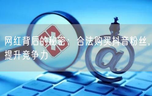 网红背后的秘密：合法购买抖音粉丝，提升竞争力