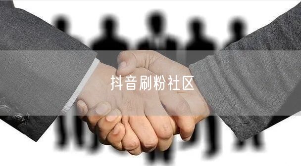 抖音刷粉社区