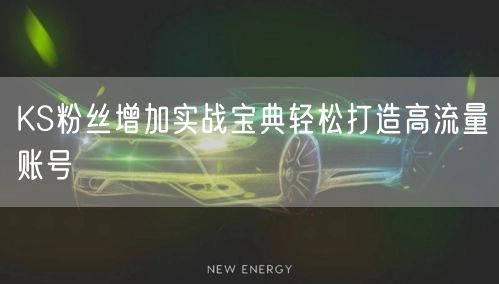 KS粉丝增加实战宝典轻松打造高流量账号