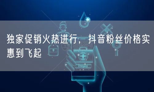 独家促销火热进行，抖音粉丝价格实惠到飞起