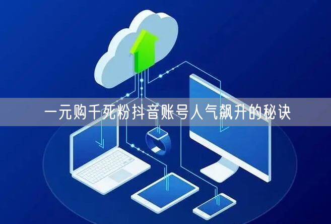 一元购千死粉抖音账号人气飙升的秘诀