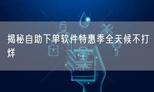 揭秘自助下单软件特惠季全天候不打烊