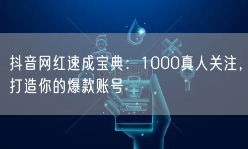 抖音网红速成宝典：1000真人关注，打造你的爆款账号