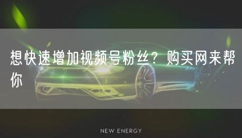 想快速增加视频号粉丝？购买网来帮你