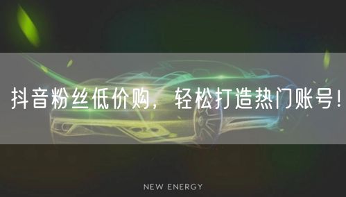 抖音粉丝低价购，轻松打造热门账号！